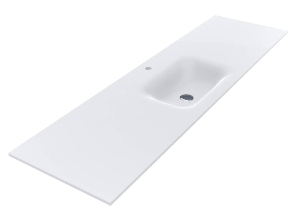 Раковина для ванной Miraggio Jessel 1800 matt 180х45 см Miramarble Matt белый матовый 0002702