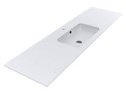 Раковина для ванной Miraggio Della 1800 180х50 см Miramarble белый глянцевый 69125566