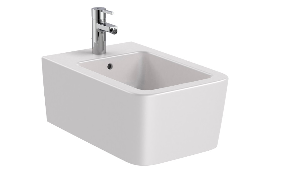 Биде подвесное Roca Inspira 37х56 см сантехническая керамика жемчужный A357535630