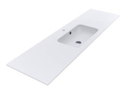 Раковина для ванной Miraggio Della 1800 Matt 180х50 см Miramarble Matt белый матовый 69125567