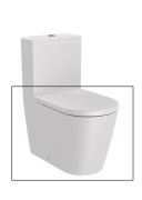 Чаша унитаза-компакта Roca Inspira Rimless 37,5х64,5 см сантехническая керамика жемчужный A342526630