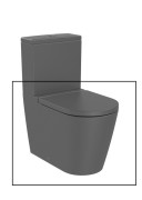 Чаша унитаза-компакта Roca Inspira Rimless 37,5х64,5 см сантехническая керамика оникс A342526640