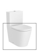 Чаша унитаза-компакта Roca Inspira Rimless 37,5х60 см сантехническая керамика белый матовый A342529620