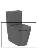 Чаша унитаза-компакта Roca Inspira Rimless 37,5х60 см сантехническая керамика оникс A342529640