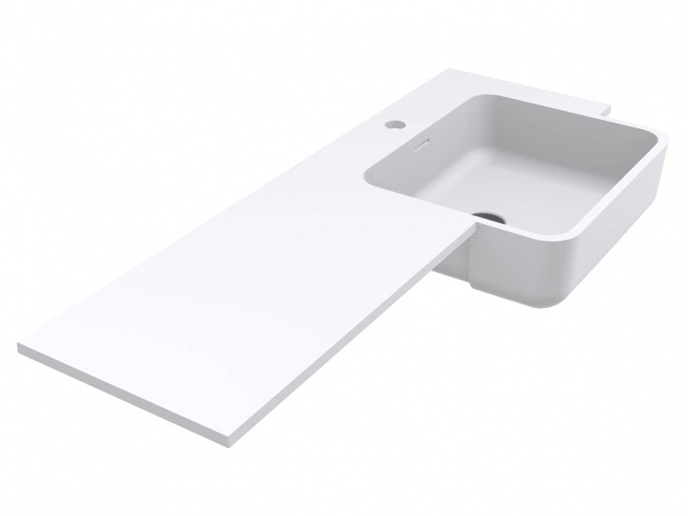 Раковина для ванной Miraggio Fontana R Matt 104х45 см Miramarble Matt белый матовый 0001894