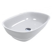 Раковина для ванної Miraggio Santorini 60х41 см Miramarble білий глянсовий 0001759