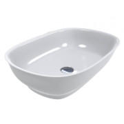 Раковина для ванної Miraggio Santorini 60х41 см Miramarble білий глянсовий 0001759