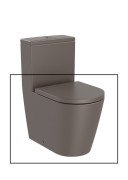 Чаша унитаза-компакта Roca Inspira Rimless 37,5х60 см сантехническая керамика кофейный A342529660