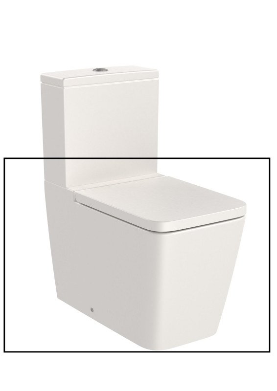 Чаша унітазу-компакту Roca Inspira Rimless 37,5х64,5 см сантехнічна кераміка бежевий A342536650