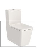 Чаша унитаза-компакта Roca Inspira Rimless 37,5х64,5 см сантехническая керамика бежевый A342536650