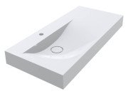 Раковина для ванной Miraggio Viola 1000 L 100х46 см Miramarble белый глянцевый 0002658