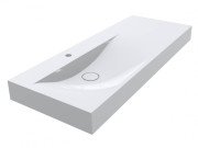 Раковина для ванної Miraggio Viola 1200 L 120х46 см Miramarble білий глянсовий 0002661