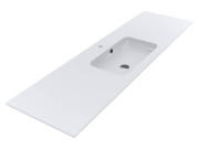 Раковина для ванної Miraggio Della 1800 180х50 см Miramarble білий глянсовий 69125566