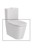 Чаша унитаза-компакта Roca Inspira Rimless 37,5х64,5 см сантехническая керамика жемчужный A342526630