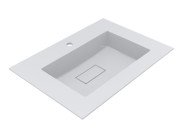 Раковина для ванной Miraggio Erica 700 70х50 см Miramarble белый глянцевый 8813351