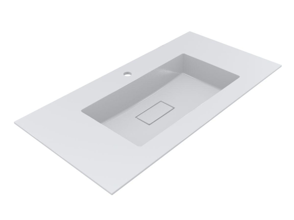 Раковина для ванной Miraggio Erica 1000 100х50 см Miramarble белый глянцевый 8813491