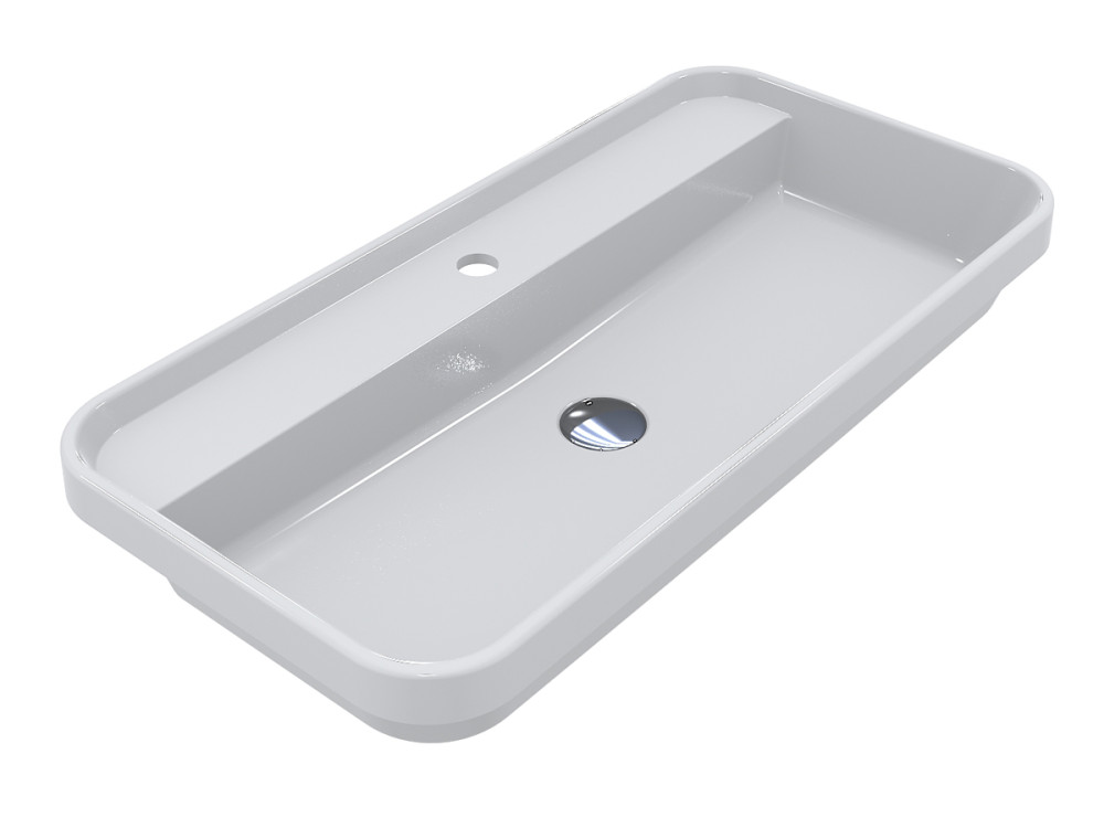 Раковина для ванной Miraggio Ocean 800 80х40 см Miramarble белый глянцевый 8813822