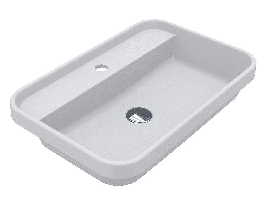 Раковина для ванной Miraggio Ocean 600 Matt 60х40 см Miramarble Matt белый матовый 8813902