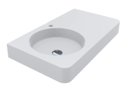 Раковина для ванної Miraggio Loop 800 L 79,7х44,8 см Miramarble білий глянсовий 8813981