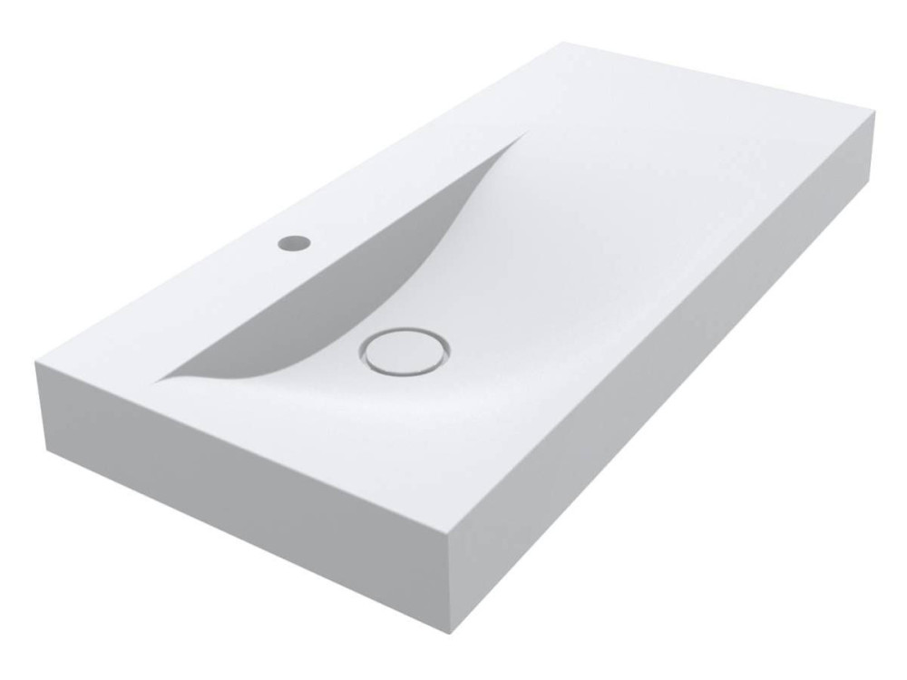 Раковина для ванної Miraggio Viola 1000 L 100х46 см Mirasoft білий матовий 0002665