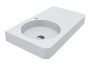 Раковина для ванної Miraggio Loop 800 L Matt 79,7х44,8 см Miramarble Matt білий матовий 8813982