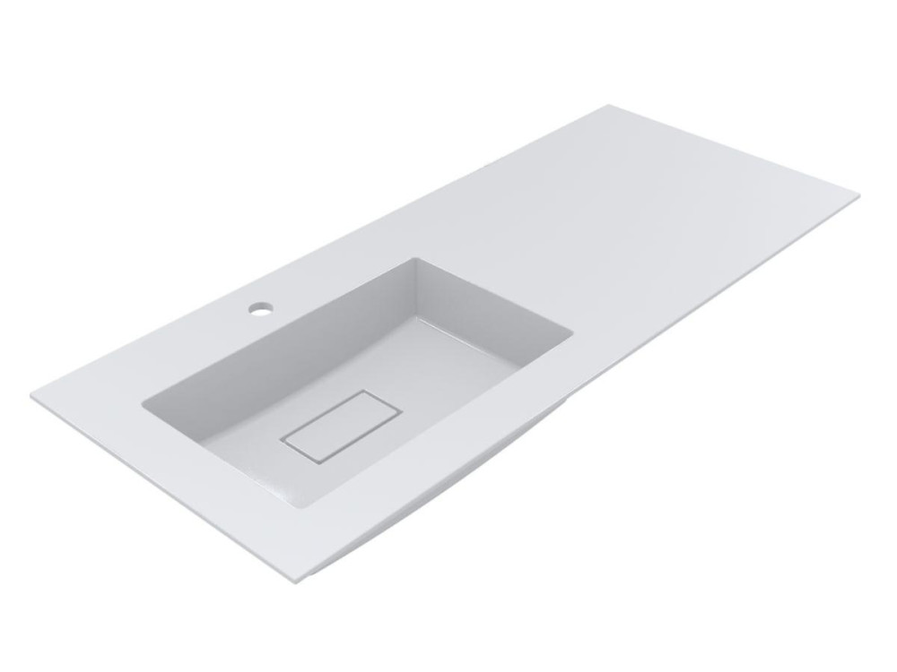 Раковина для ванної Miraggio Erica 1200 L 120х50 см Miramarble білий глянсовий 8813567