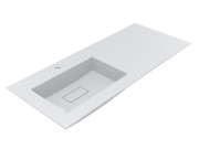 Раковина для ванної Miraggio Erica 1200 L 120х50 см Miramarble білий глянсовий 8813567