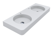 Раковина для ванной Miraggio Loop 1200-2 Matt 119,7х44,8 см Miramarble Matt белый матовый 8814002