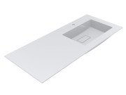 Раковина для ванной Miraggio Erica 1200 R 120х50 см Miramarble белый глянцевый 8813492