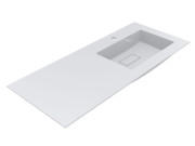 Раковина для ванної Miraggio Erica 1200 R 120х50 см Miramarble білий глянсовий 8813492