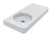 Раковина для ванной Miraggio Loop 1000 L 99,7х44,8 см Miramarble белый глянцевый 8813930