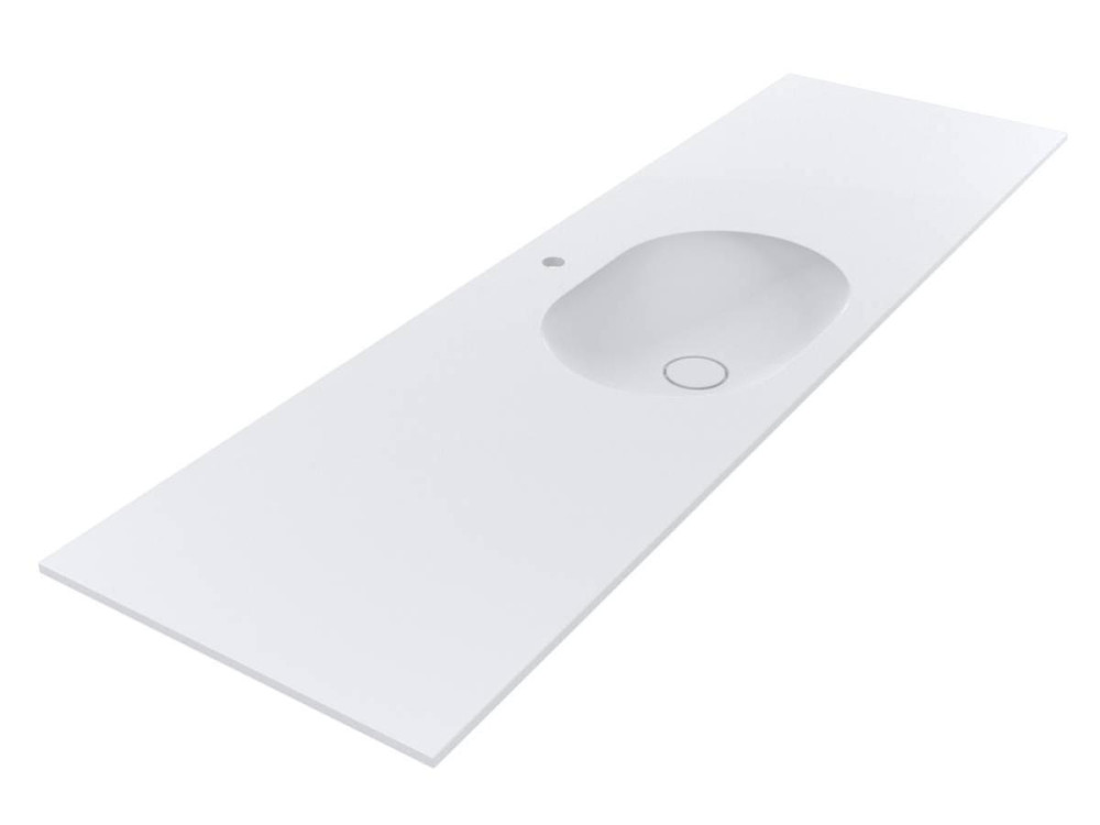 Раковина для ванной Miraggio New York 1850 185х55 Mirasoft белый матовый 69125565