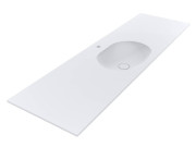 Раковина для ванної Miraggio Della 1800 180х50 см Mirasoft білий матовий 69125568