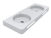 Раковина для ванной Miraggio Loop 1200-2 119,7х44,8 см Mirasoft белый матовый 8814003