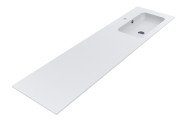 Раковина для ванной Miraggio Della 1900 R 190х50 см Mirasoft белый матовый 8813764