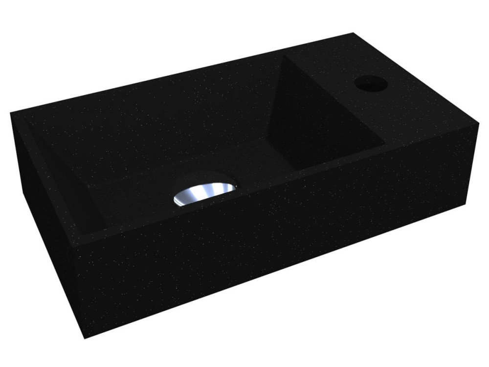 Раковина для ванної Miraggio Cooper 400 40,7х22,3 см Mirastone black shine 0002593