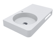 Раковина для ванной Miraggio Loop 800 L 79,7х44,8 см Mirasoft белый матовый 8813983