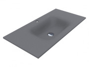 Раковина для ванної Miraggio Jessel 1000 100х45 см Mirastone сірий матовий 8813469