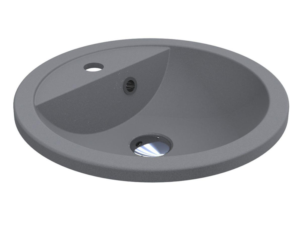 Раковина для ванной Miraggio Madison 430 43х43 см Mirastonе серый матовый 8813473