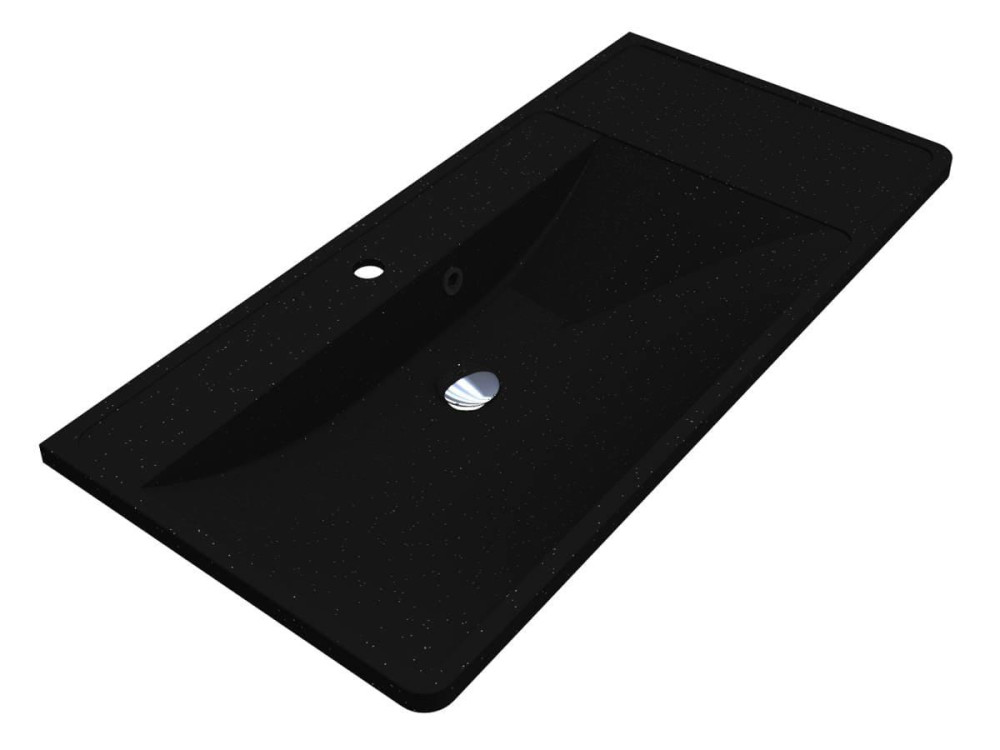 Раковина для ванной Miraggio Sacramento 1000 C 100,1х48,1 см Mirastonе black shine 8813474