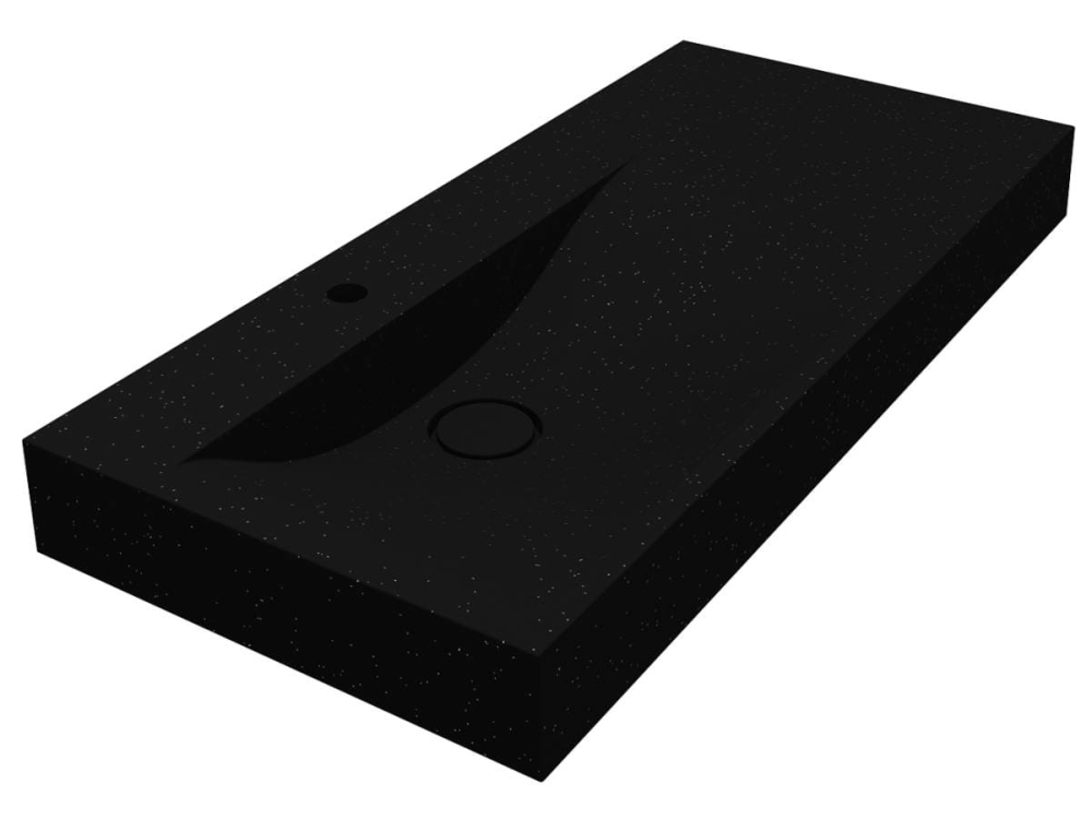 Раковина для ванної Miraggio Viola 1000 L 100х46 см Mirastonе black shine 8813479