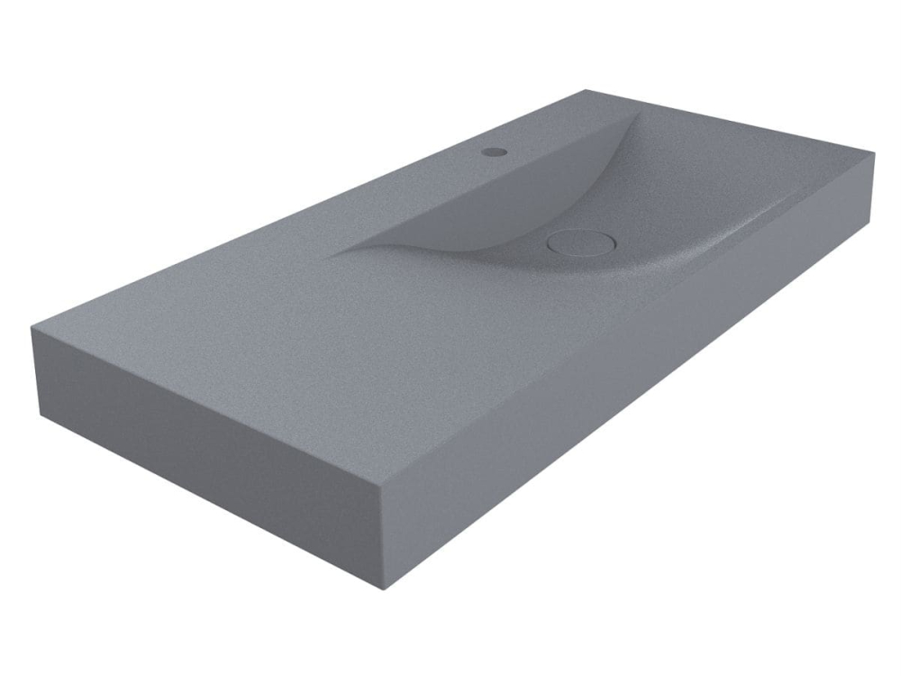 Раковина для ванной Miraggio Viola 1000 R 100х46 см Mirastonе серый матовый 8813431