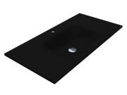 Раковина для ванной Miraggio Jessel 1000 100х45 см Mirastonе black shine 8813468