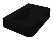 Раковина для ванної Miraggio Chamonix 65,5х43,2 см Mirastone black shine 8813456