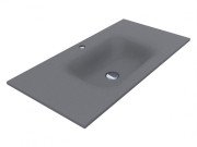 Раковина для ванної Miraggio Jessel 1000 100х45 см Mirastone сірий матовий 8813469