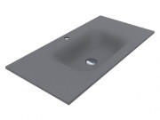 Раковина для ванної Miraggio Jessel 1000 100х45 см Mirastone сірий матовий 8813469