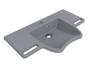 Раковина для ванної Miraggio Krakow 800 80х45,4 см Mirastone сірий матовий 8813471