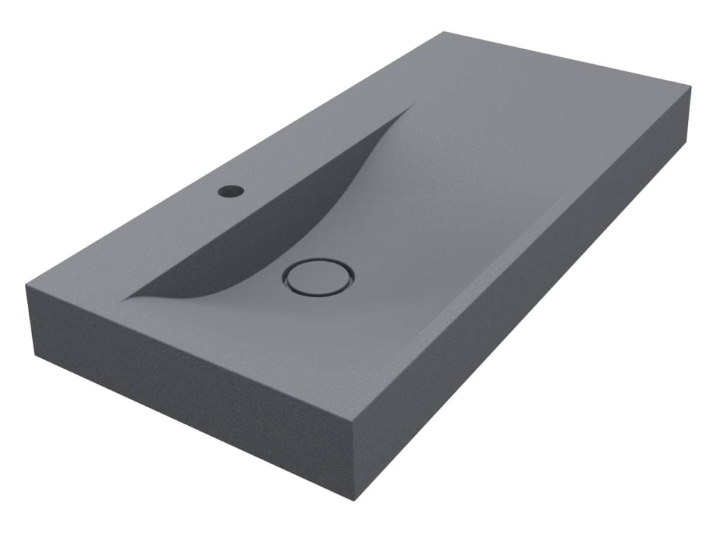 Раковина для ванной Miraggio Viola 1000 L 100х46 см Mirastonе серый матовый 0002667