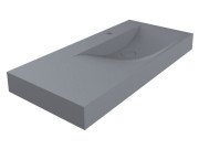 Раковина для ванної Miraggio Viola 1000 R 100х46 см Mirastonе сірий матовий 8813431