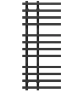 Сушка для рушників водяна Deffi Atena П12 150х1200 нижнє підключення чорний A.AT.120.15.12.B.A